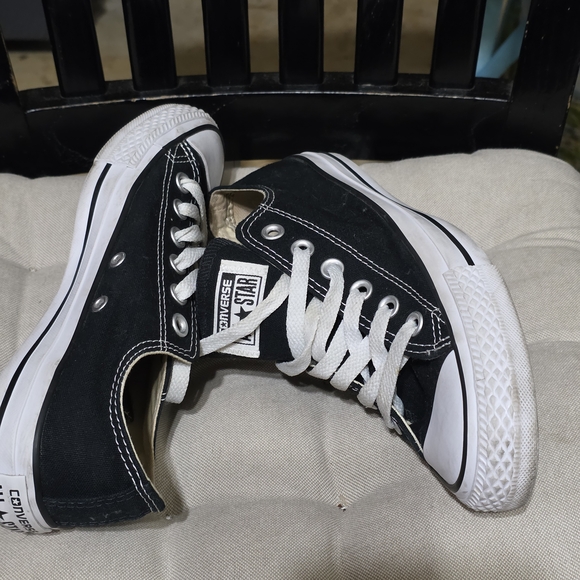 Converse All Star Black & White Low Top Sneakers 7W Used Good Conditions - Picture 6 of 7